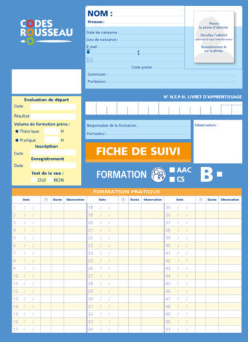 fiche suivi formation permis b